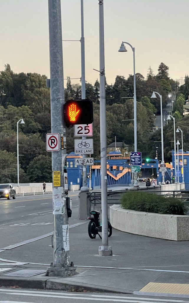 Picture of Fremont Bridge where Fleming Law pedestrian injury client suffered after car hit