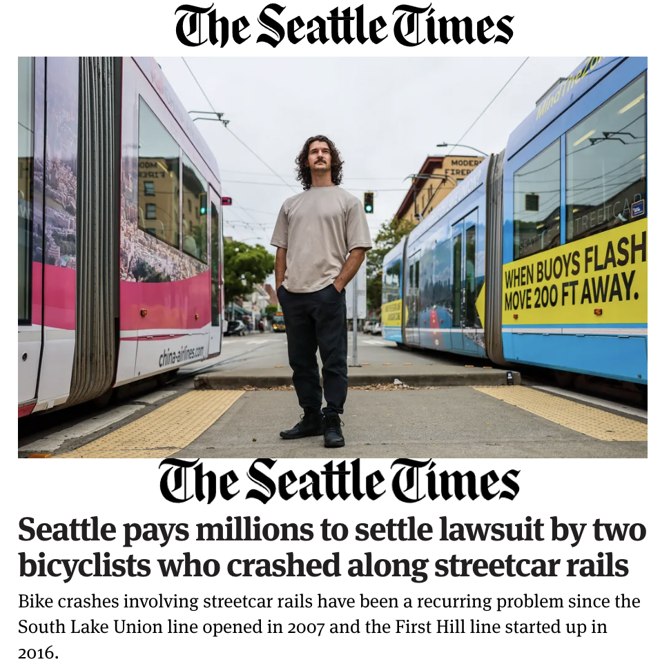 News article about major bicyclists' settlement